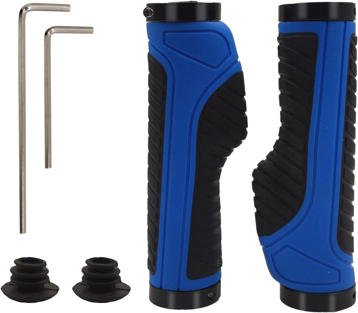 Empuñaduras de manillar de bicicleta, agarres de manillar de bicicleta de montaña, agarre de doble abrazadera de aluminio para MTB BMX extremos de
