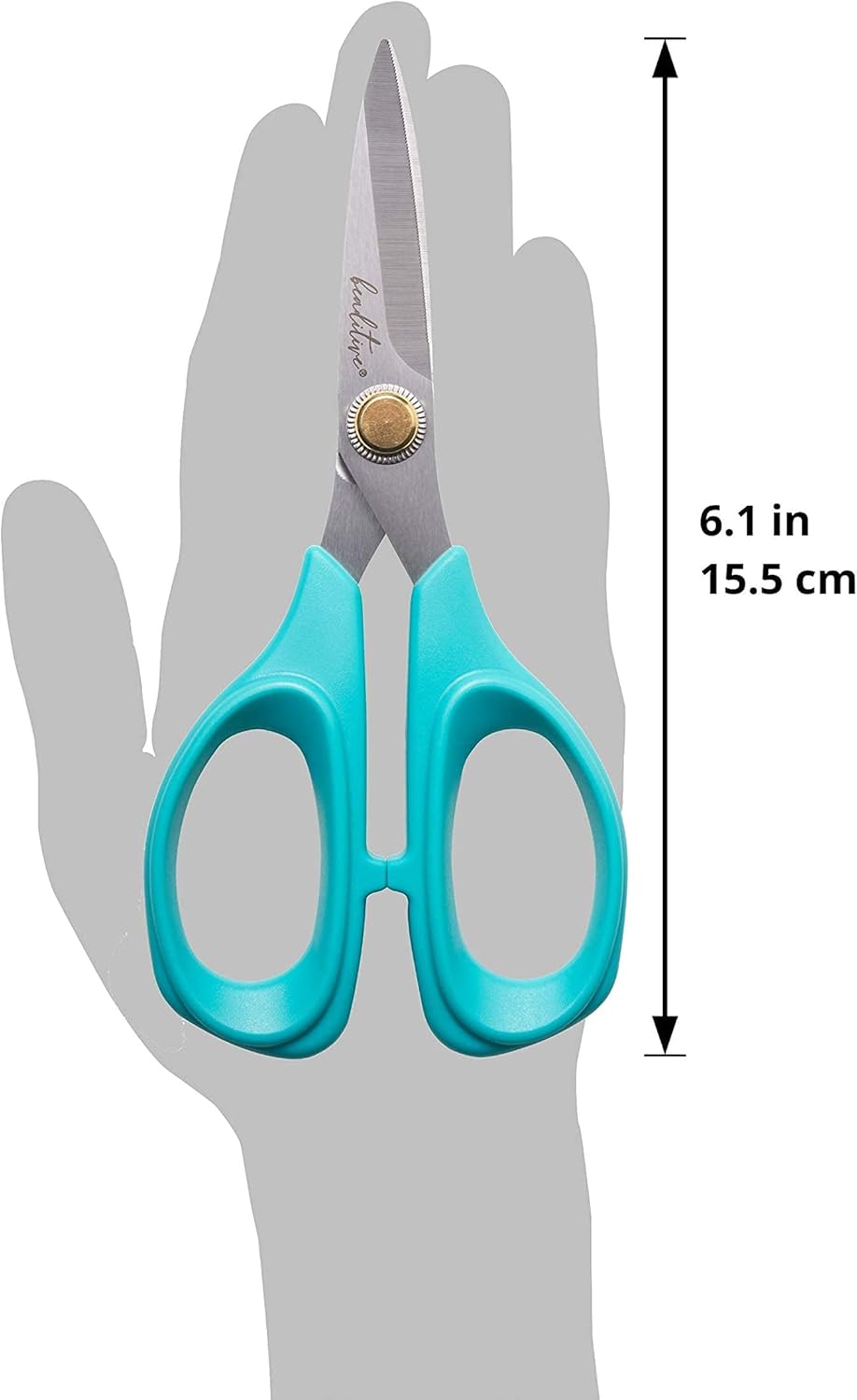 Beaditive Tijeras de costura  Tijeras de tela de acero inoxidable de 6 pulgadas  Tijeras profesionales con hoja dentada para un fácil corte y