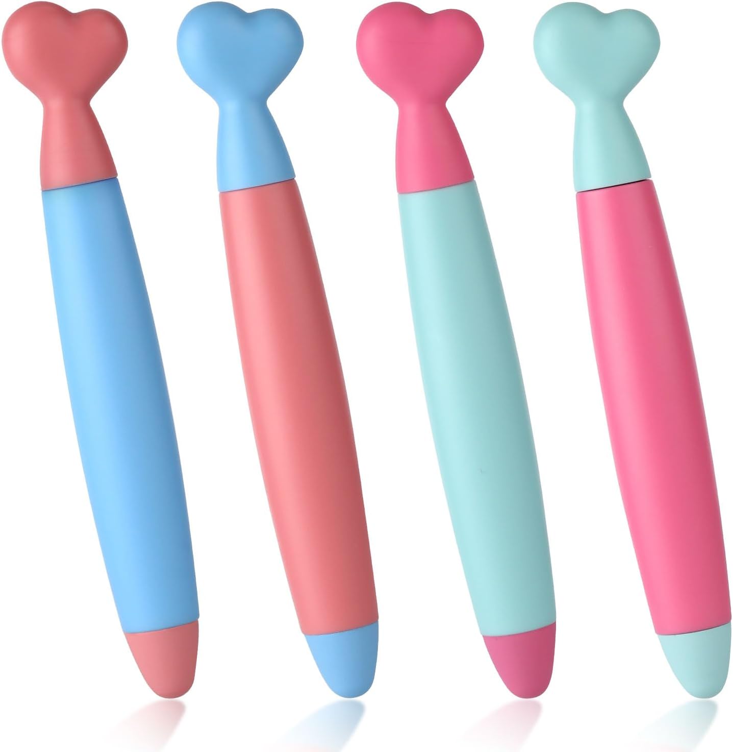 4 lápices capacitivos para pantallas táctiles, con forma de corazón, con agarre cómodo, para smartphones, tabletas, dispositivos de pantalla táctil