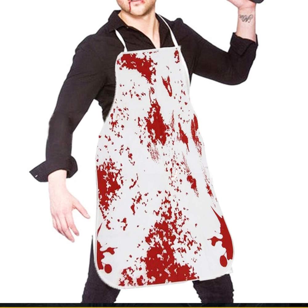 Delantal sangriento de Halloween Scary Blood Splattered Impreso Delantales Murder Butcher Bib