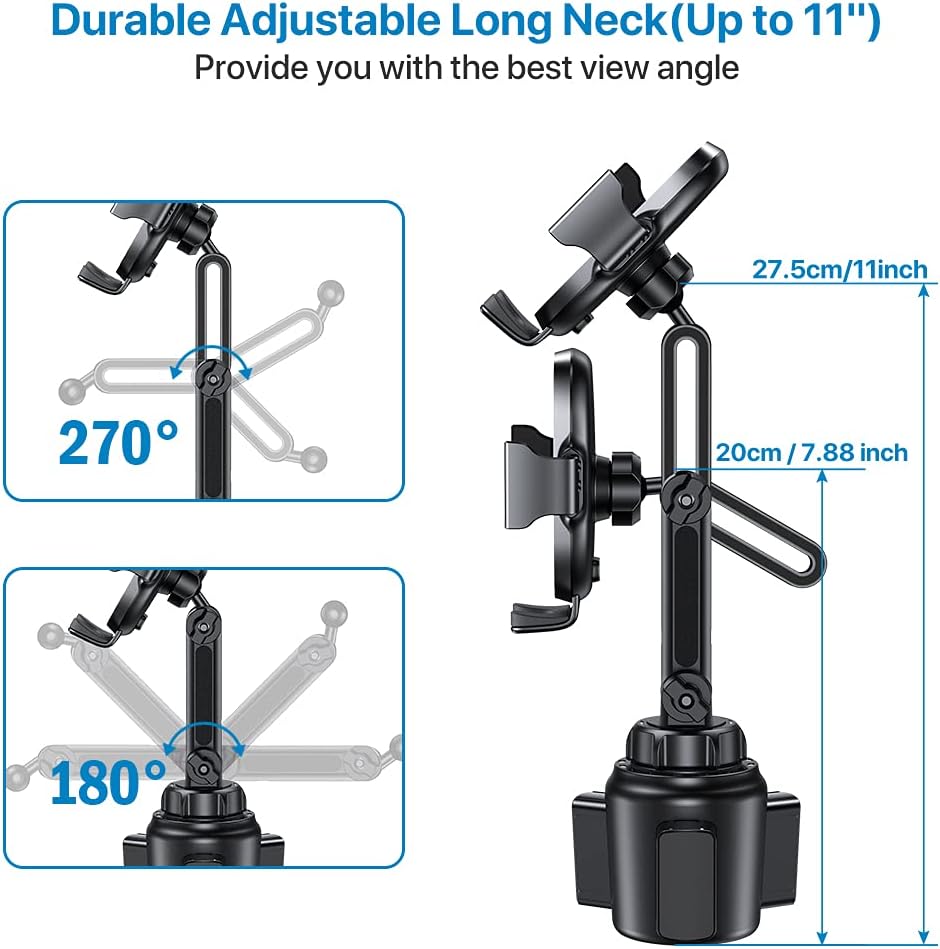 Miracase Soporte universal para teléfono para automóvil, versión mejorada Soporte ajustable de cuello largo para auto, soporte para teléfono,