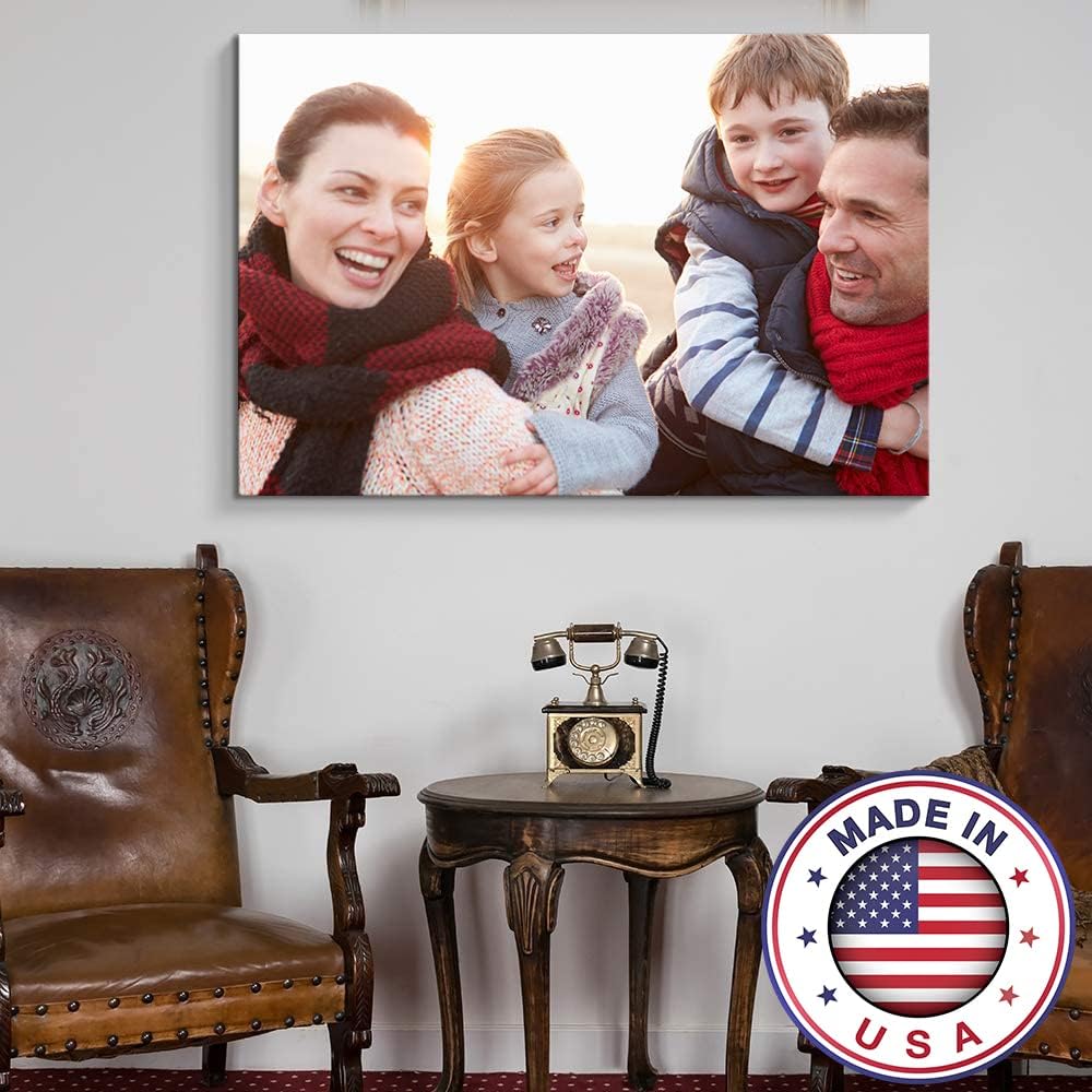 NWT Impresiones en lienzo personalizadas con tus fotos para la familia, cuadros de lienzo personalizados para pared para imprimir enmarcados, 32 x