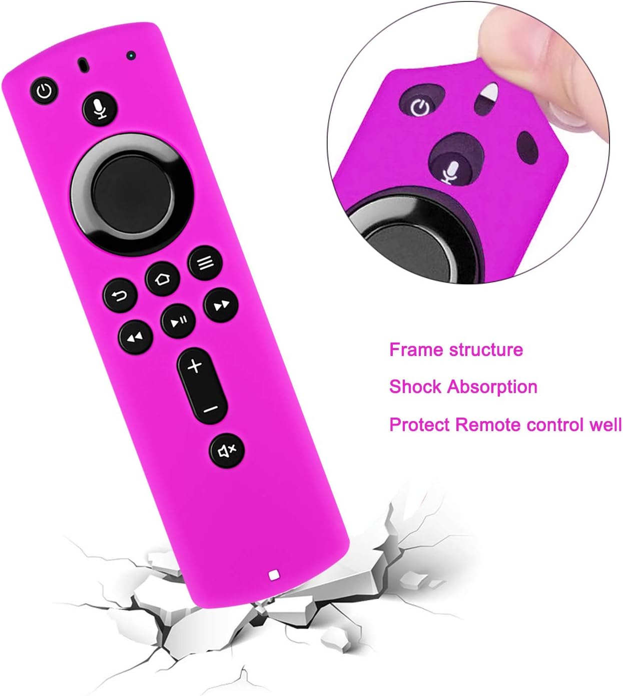 Pinowu Funda para Fire TV Stick 4K compatible con la nueva cubierta de control remoto de voz Alexa de 2 generación (paquete de 2 turquesa y morado)