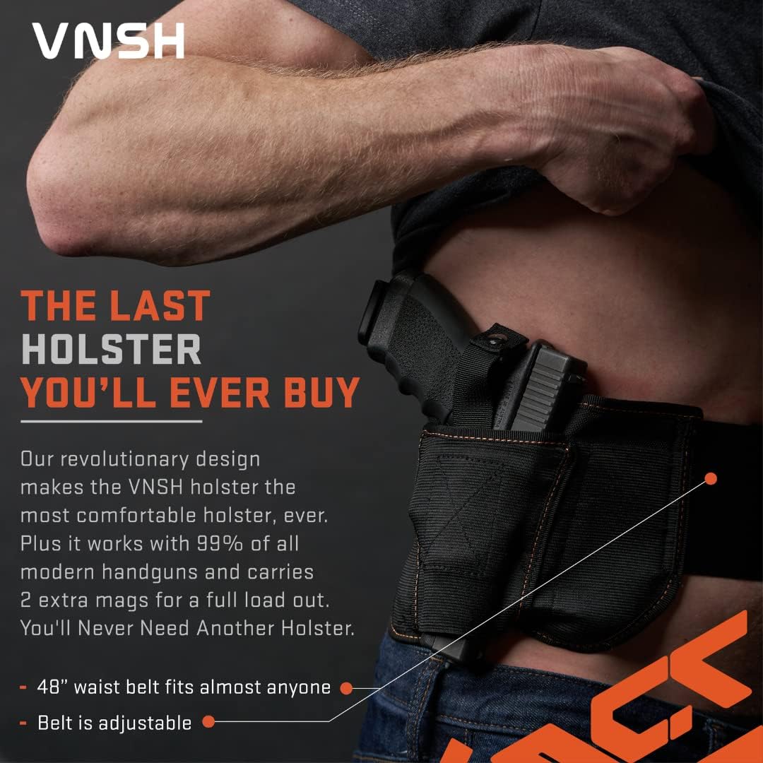 Funda para pistola  Funda para pistola más cómoda para hombres y mujeres  Nueva funda para banda de vientre  Incluye bolsa doble integrada  Las