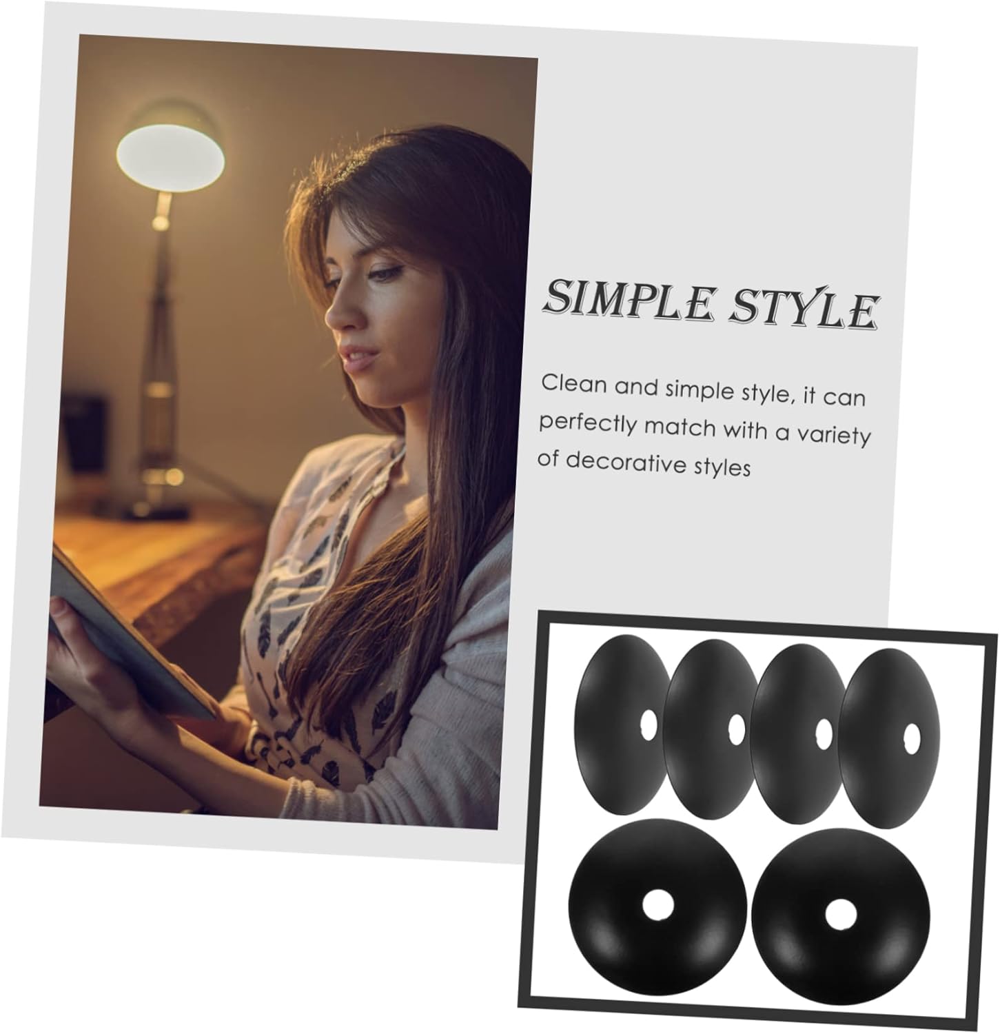 LIFKOME Bandeja base de lámpara de araña de 6 uds. Pantalla de lámpara de techo Placas de toldo de luz colgante, cubierta de placa de luz colgante,