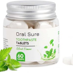 Tabletas de pasta de dientes, sabor a menta, antiplaca, anticaries y evita la caries dental, anti-gingivitis, limpiador oral, apto para viajes, sin Tabletas de pasta de dientes, sabor a menta, antiplaca, anticaries y evita la caries dental, anti-gingivitis, limpiador oral, apto para viajes, sin
