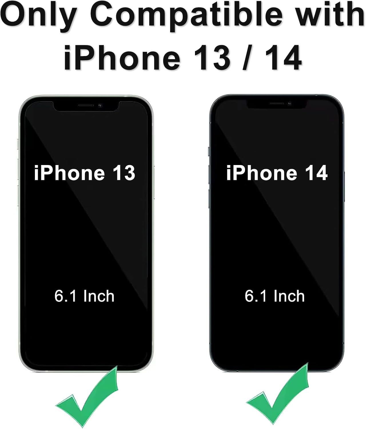 DEERLAMN Funda para iPhone 13, iPhone 14 con cubierta deslizante para cámara + protector de pantalla (2 unidades), soporte de anillo giratorio de