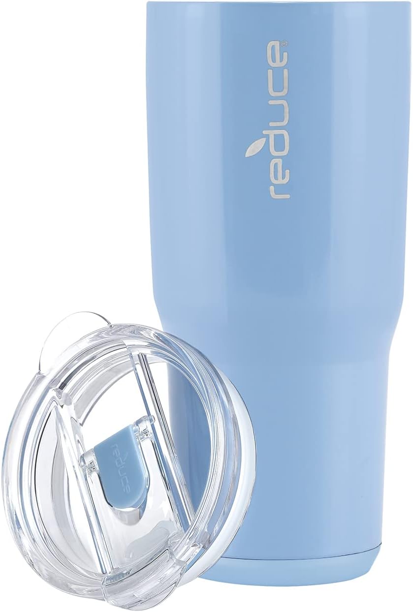 REDUCE Cold1 – Vaso de 24 onzas con tapa y pajita, vaso de acero inoxidable con aislamiento al vacío de doble pared que mantiene las bebidas frías