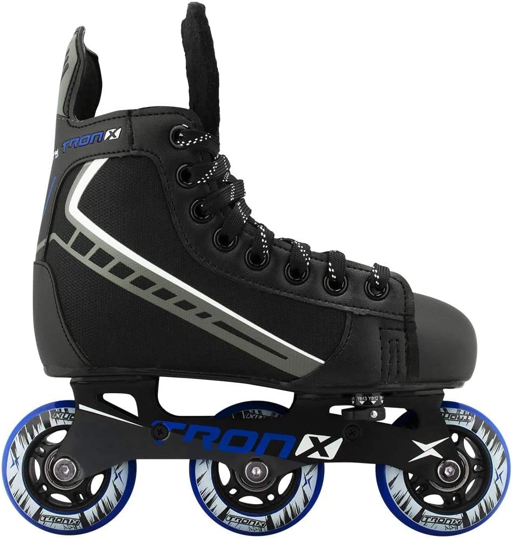 TronX Velocity – Patines de hockey en línea ajustables para niños pequeños, talla 7-10