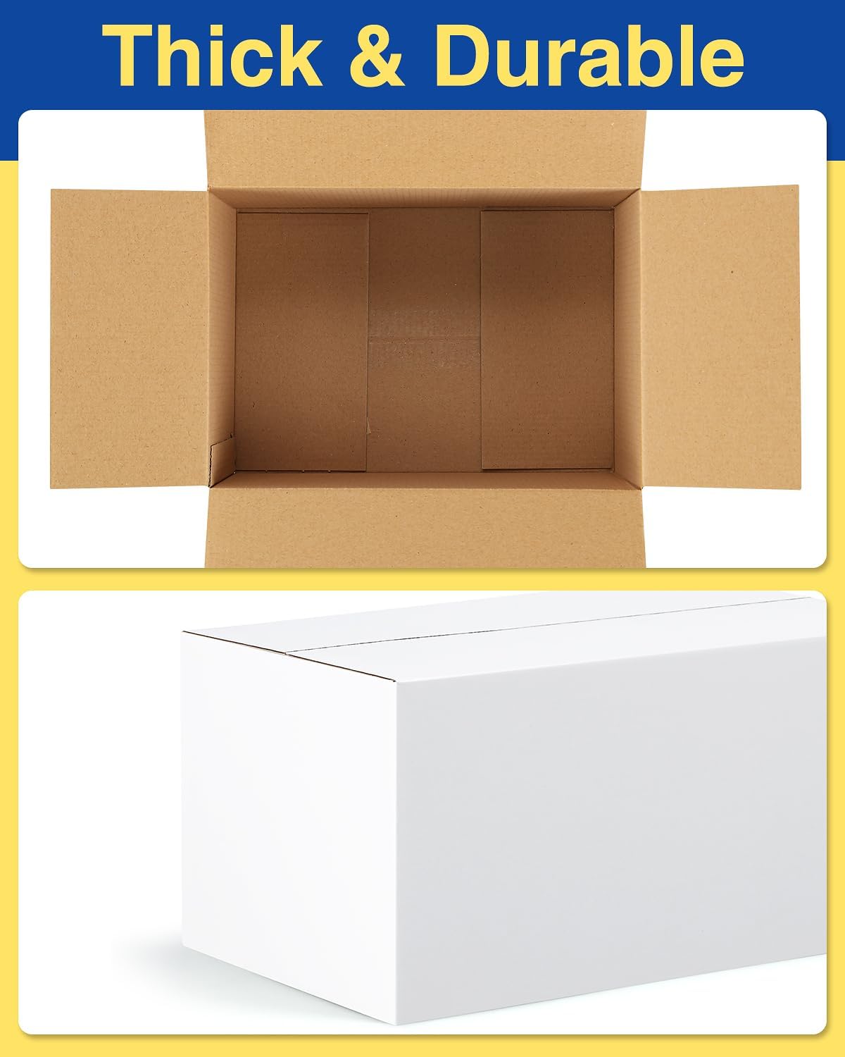 Paquete de 40 cajas de envío pequeñas, 6 x 6 x 6, cajas de cartón corrugado para embalaje, pequeñas empresas, cajas blancas