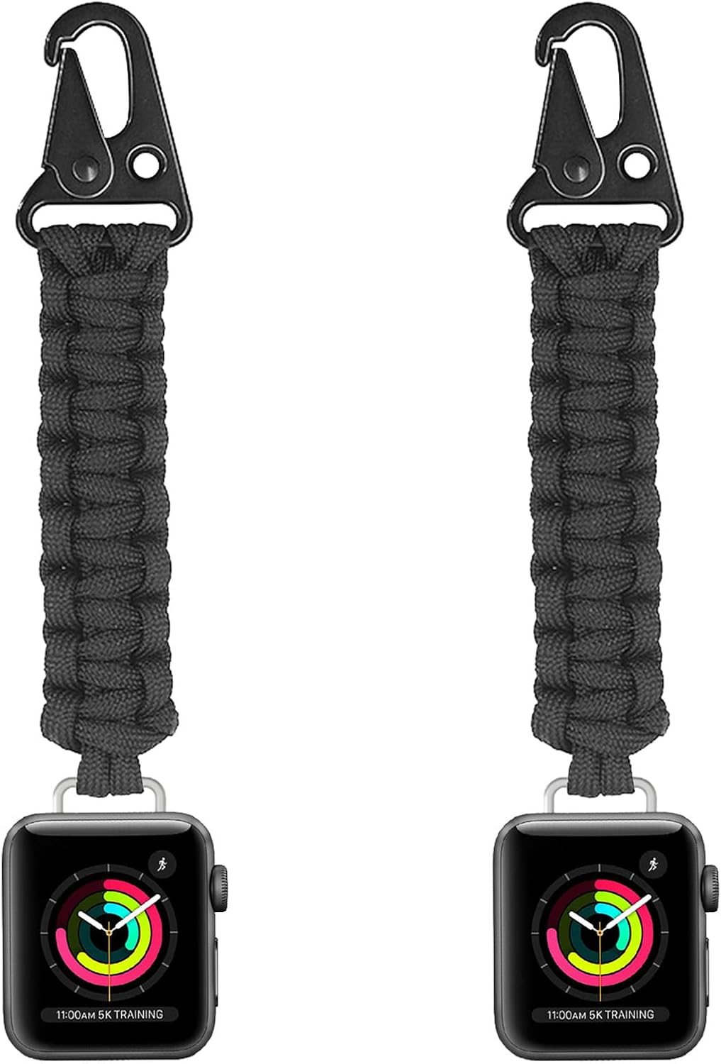 Paracord Keychain Clip Compatible with all Apple Watch Models,Series Ultra 2,iWatch Series 9 8 7 6 5 4 3 2 1 SE Ultra