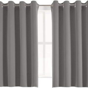 Aquazolax Paneles de cortinas opacas con aislamiento térmico y ojales en la parte superior, 2 paneles, 54 pulgadas de ancho x 54 pulgadas de largo, Aquazolax Paneles de cortinas opacas con aislamiento térmico y ojales en la parte superior, 2 paneles, 54 pulgadas de ancho x 54 pulgadas de largo,