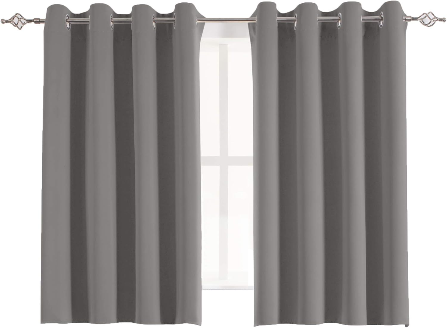 Aquazolax Paneles de cortinas opacas con aislamiento térmico y ojales en la parte superior, 2 paneles, 54 pulgadas de ancho x 54 pulgadas de largo,