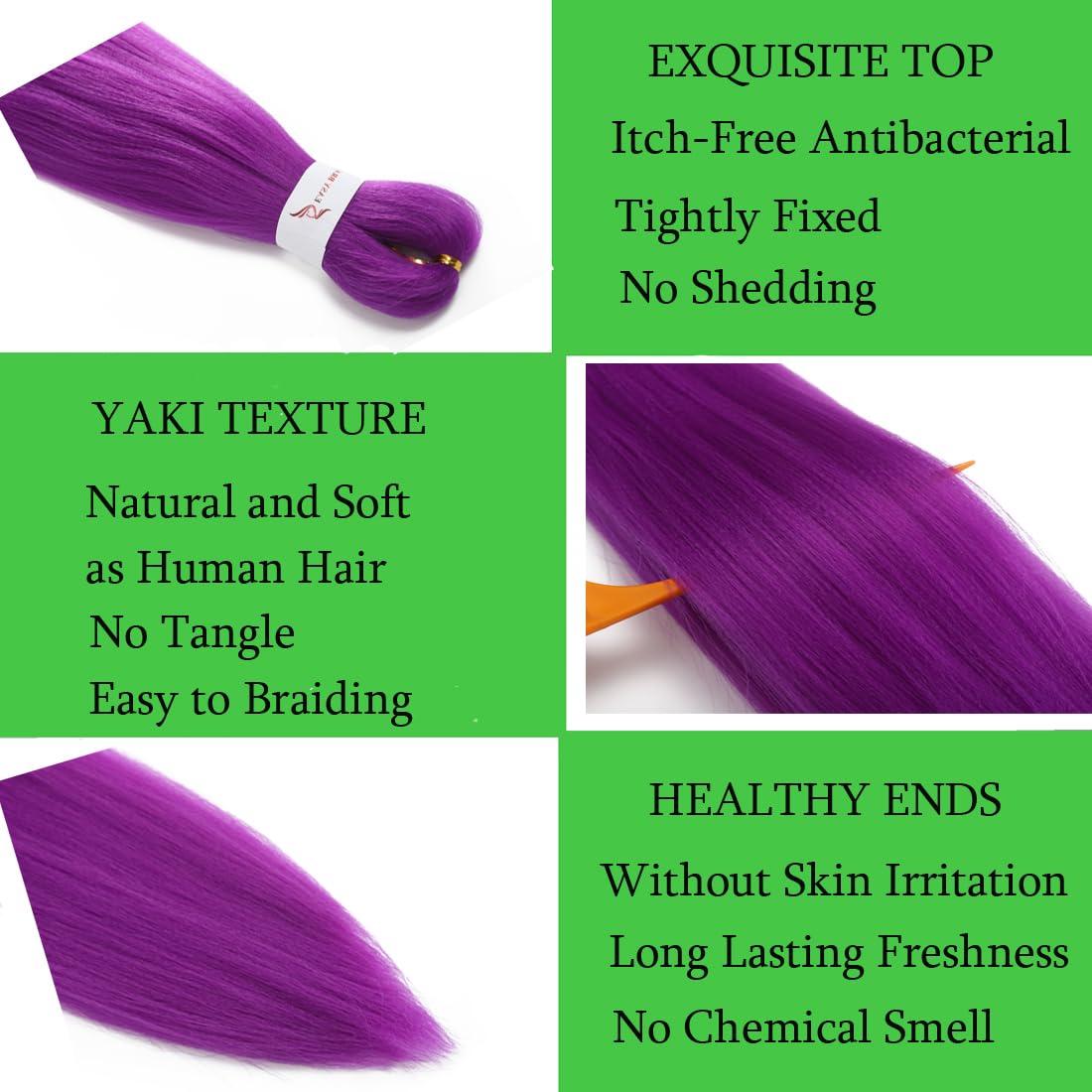 Cabello trenzado preestirado de 30 pulgadas, 3 paquetes de cabello sintético de trenzas de ganchillo, textura Yaki, ajuste de agua caliente,