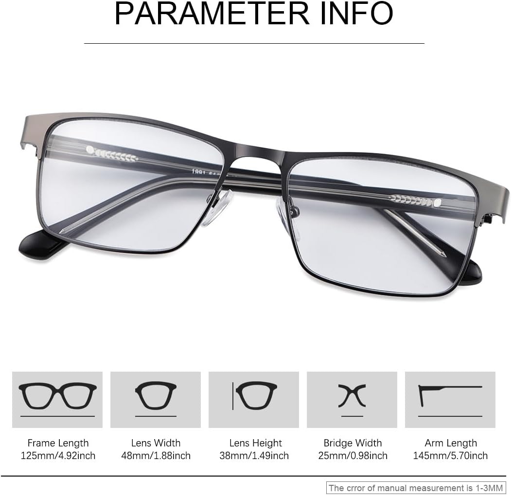 YIMI Lentes de sol fotocromáticos para miopía con bisagra de resorte UV400, lentes de sol con luz azul para hombres y mujeres (negro, -0.5,