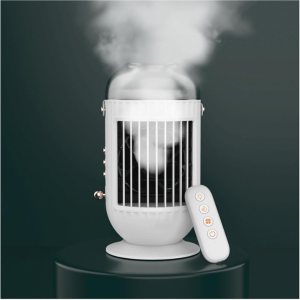 Enfriador de aire personal – Aire acondicionado 4 en 1 para habitación pequeña, mini enfriador de aire evaporativo de 3 velocidades ajustables, 3 Enfriador de aire personal – Aire acondicionado 4 en 1 para habitación pequeña, mini enfriador de aire evaporativo de 3 velocidades ajustables, 3