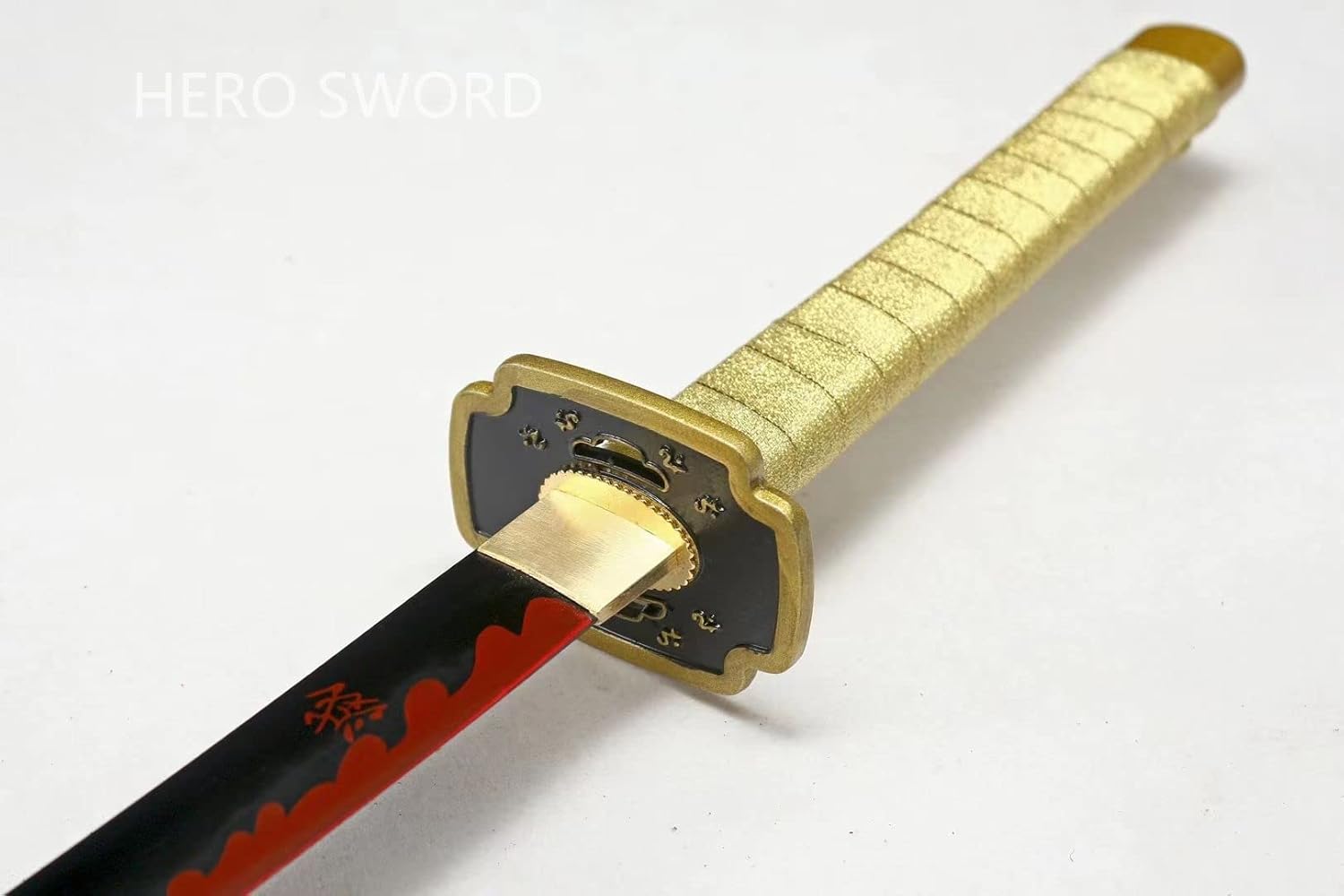 Espada Demon Slayer, Katana samurái de acero al carbono 1060 hecha a mano, hoja de corte afilada de metal de espiga completa, espada de anime