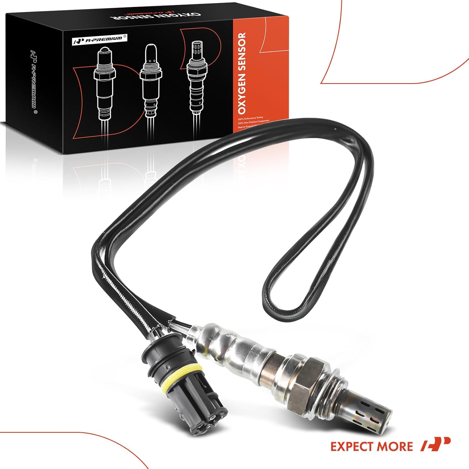 A-Premium Sensor de oxígeno O2 compatible con Mercedes-Benz C280 1998-2000, C43 AMG 1998-2000, CLK320 1998-2000, CLK430 1999-2000, Upstream Right,