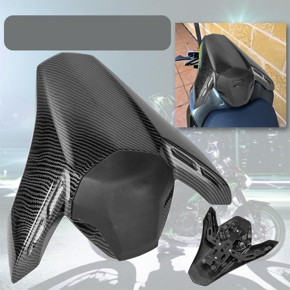motorcycle rear seat fairing Motorcycle Rear Passenger Pillion Seat Cowl Fairing Tail Cover Carbon Black Green For Kawasaki Z900 2017-2022 2020 2019