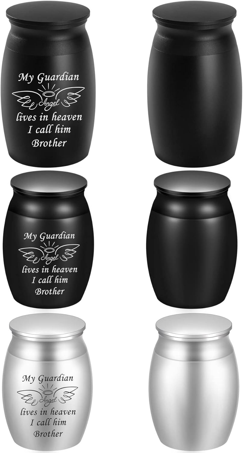 Urnas personalizadas para cenizas humanas, pequeñas y hermosas urnas de cremación de ángel para hermano, urnas de recuerdo para funerales, urnas