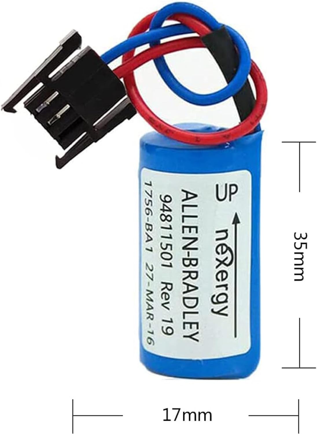 WELLVEUS100 Pack1756-BA1 3.0V 1200mAh Battery for Allen Bradley 1756-BA1 for Allen Bradley Replacemen Battery