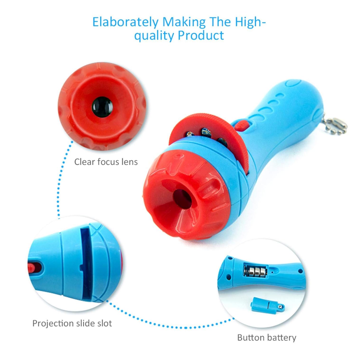 Proyector cognitivo de iluminación Proyector de linterna de diapositivas, equipo de proyector para dormir para bebés, historia, juguete de