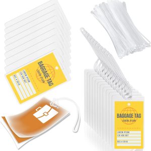 100 bolsas laminadoras de etiquetas de equipaje de 7 mil, 2 12 pulgadas x 4 14 pulgadas, con agujero de ranura, bolsa térmica para laminado, kit de 100 bolsas laminadoras de etiquetas de equipaje de 7 mil, 2 12 pulgadas x 4 14 pulgadas, con agujero de ranura, bolsa térmica para laminado, kit de