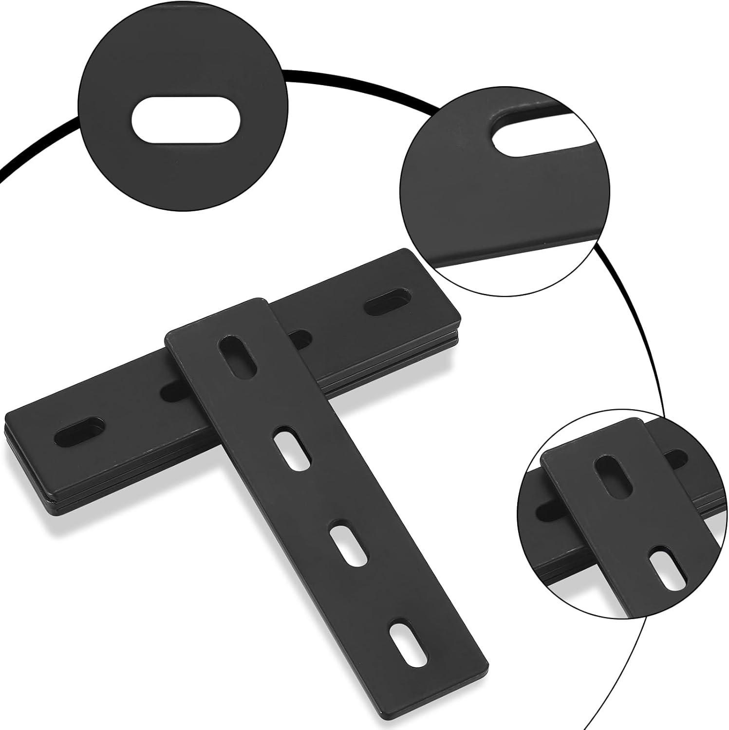 4 placas de metal para reparación, placas planas resistentes, placas de soporte recto plano, fijación de reparación de muebles, conectores de placas