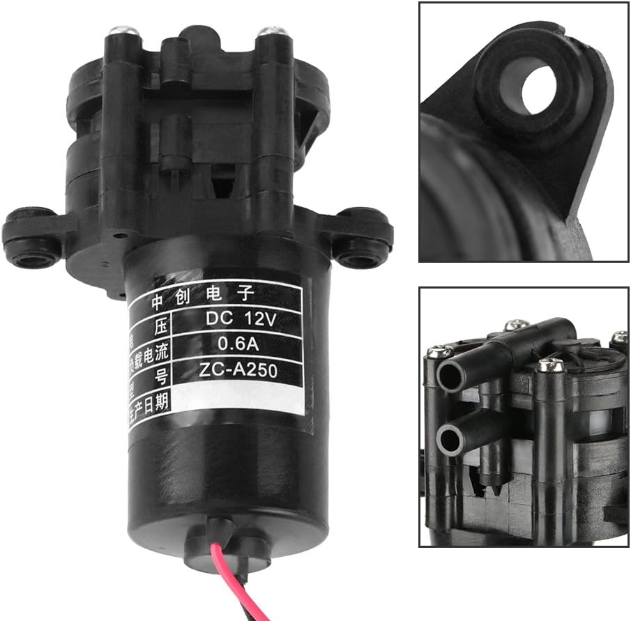 FTVOGUE 12V ZC-A250 Mini autocebante -resistente DC Gear Bomba de agua para acuario herramienta de bombeo de agua