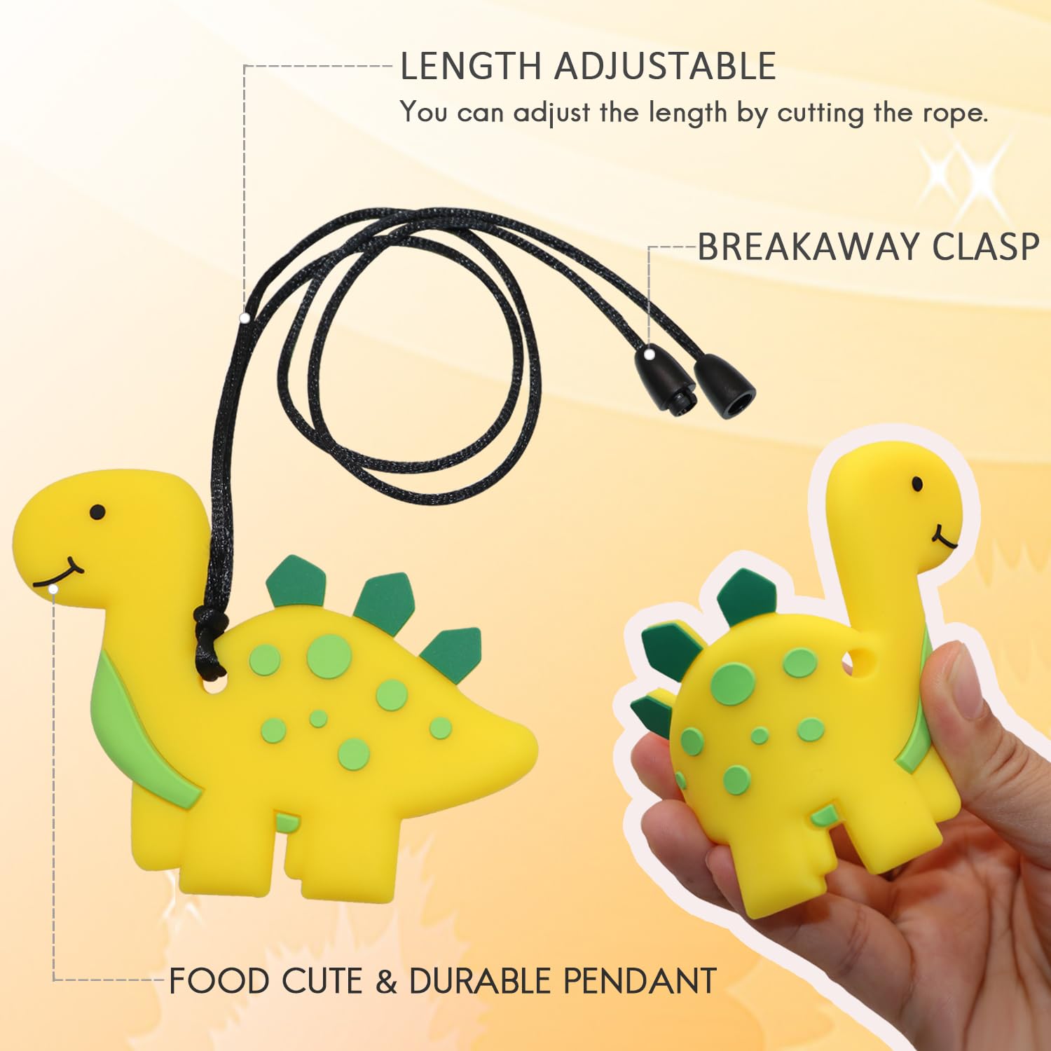Collares masticables para niños sensoriales, paquete de 6 collares masticables para niños o niñas con TDAH o necesidades especiales, juguetes