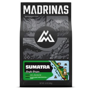 Madrinas Café Sumatra de origen único – Tostado oscuro Grano entero de 12 onzas Madrinas Café Sumatra de origen único – Tostado oscuro Grano entero de 12 onzas