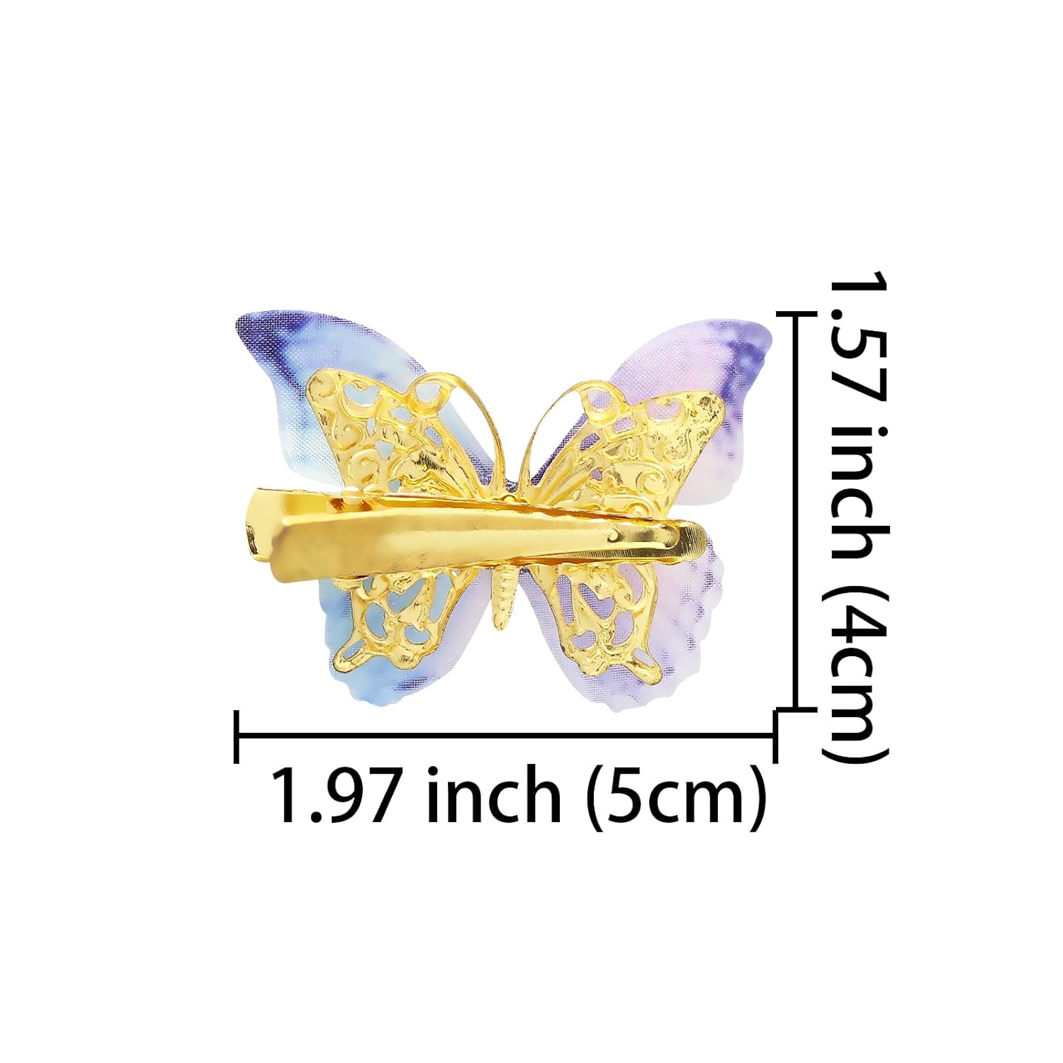 12 pinzas decorativas de mariposa para el cabello para adolescentes, accesorios para el cabello de niñas hechas a mano para cabello fino, pequeñas