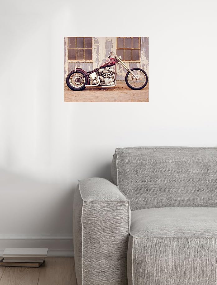 Póster vintage para decoración de pared de motocicleta Chopper Buck Lovell Biker (16 x 20 pulgadas)
