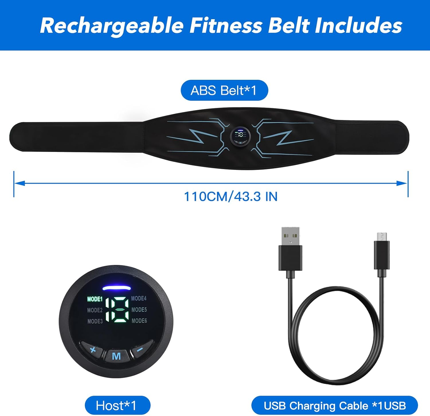 Estimulador ABS, máquina abdominal, estimulador muscular, cinturón de tonificación abdominal, estimulador de abdominales portátil, equipo de