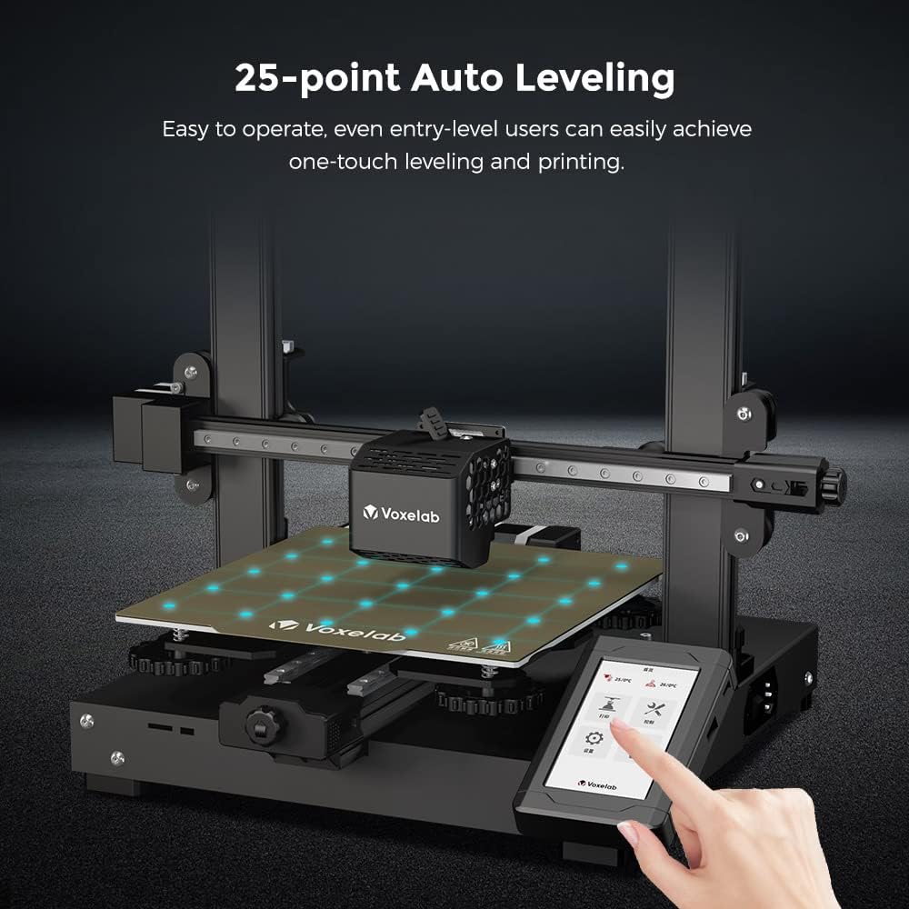 Voxelab Impresora 3D Aquila D1, impresoras 3D de nivelación automática con guía lineal, extrusora directa de doble engranaje, impresión de alta