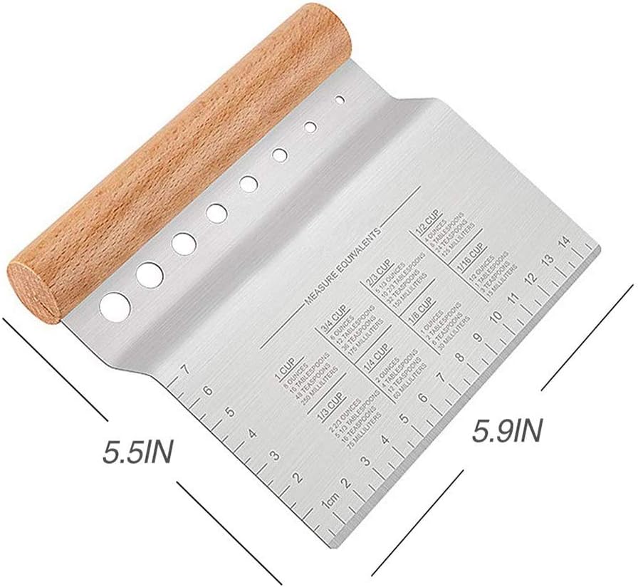 Raspador de masa de 8 agujeros, acero inoxidable con pelador de hierbas, herramienta de cocina multiusos, para pasteles, cortador de pizza,