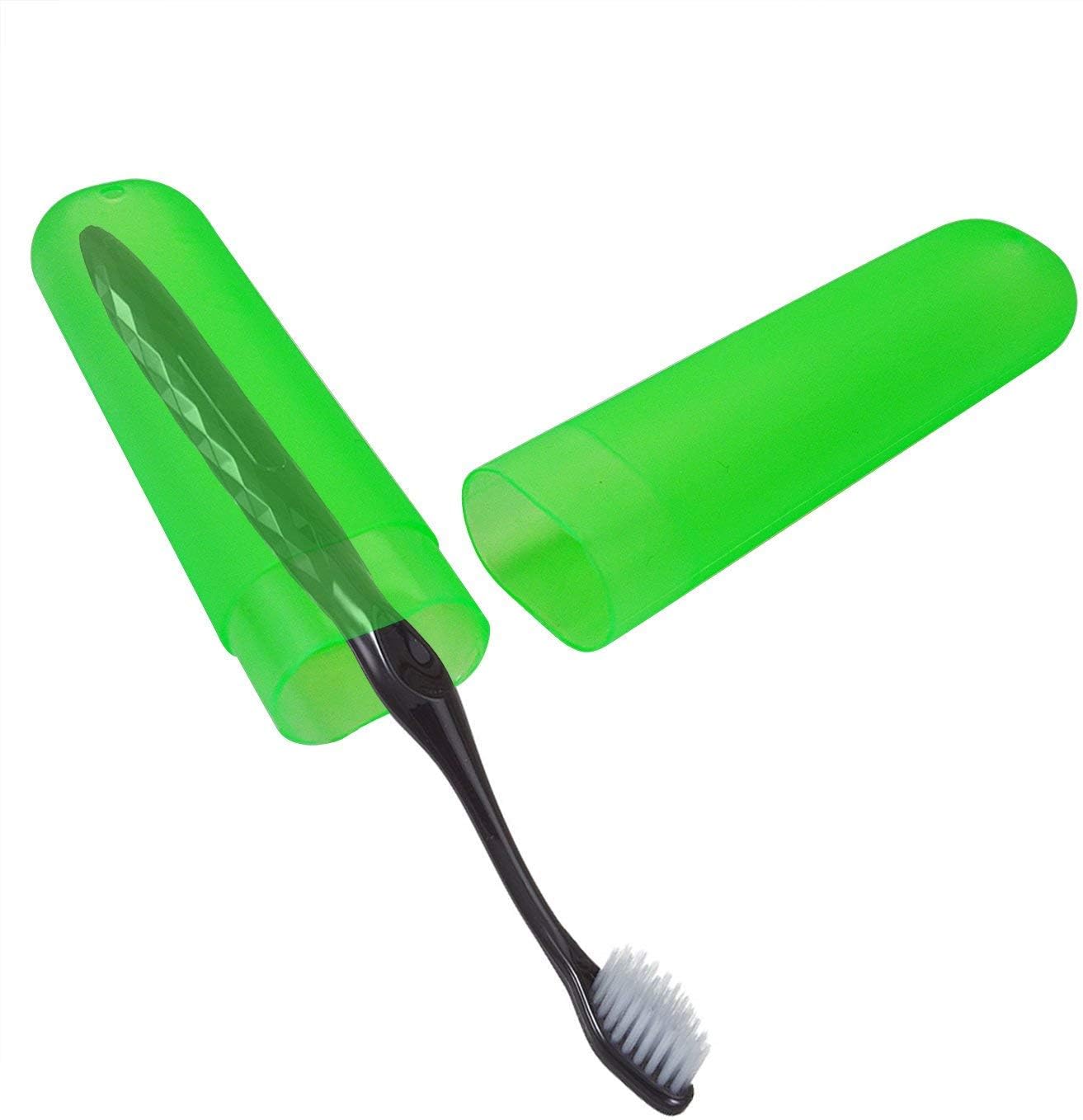 12 fundas de plástico para cepillos de dientes, seis colores, portátil, a prueba de polvo, para cepillos de dientes, para uso diario y de viaje (12)