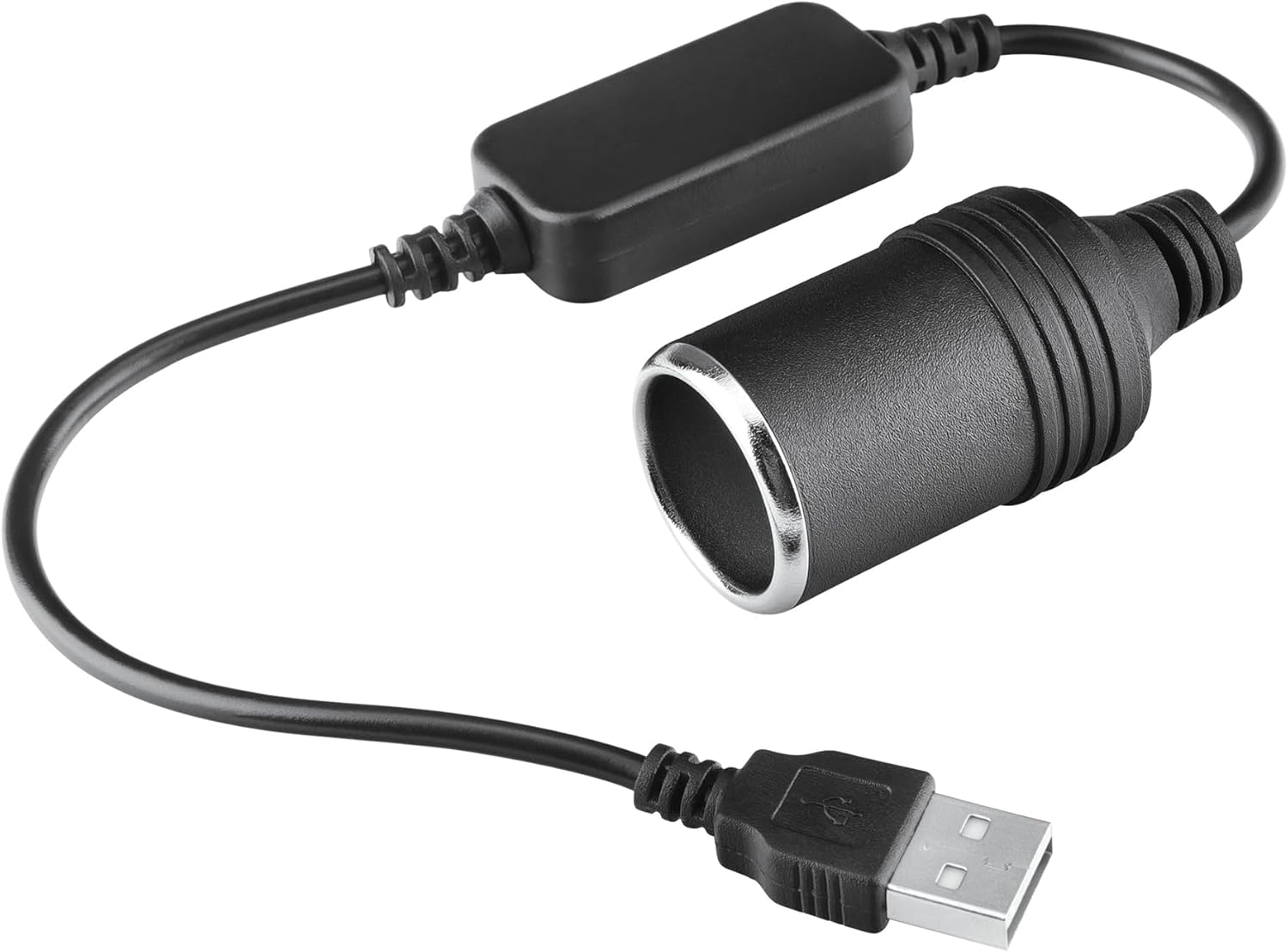 Adaptador de enchufe USB A macho a encendedor de cigarrillos de 12 V para cámara de salpicadero, GPS, tiras de luz LED para automóvil y otros