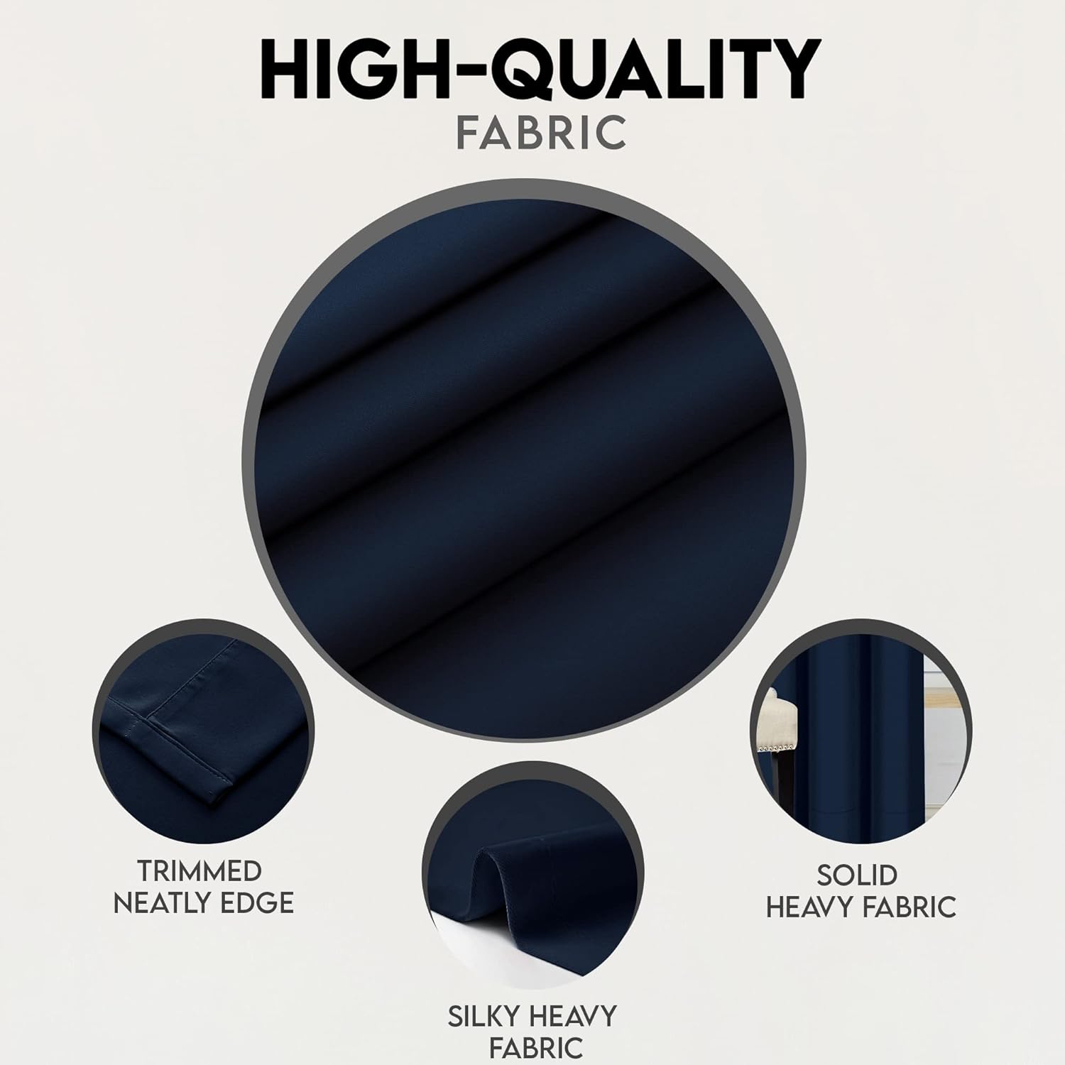 Utopia Bedding Cortinas blackout para oscurecer la habitación y aislar térmicamente, 2 paneles, 7 pasadores traseros por panel, 2 abrazaderas