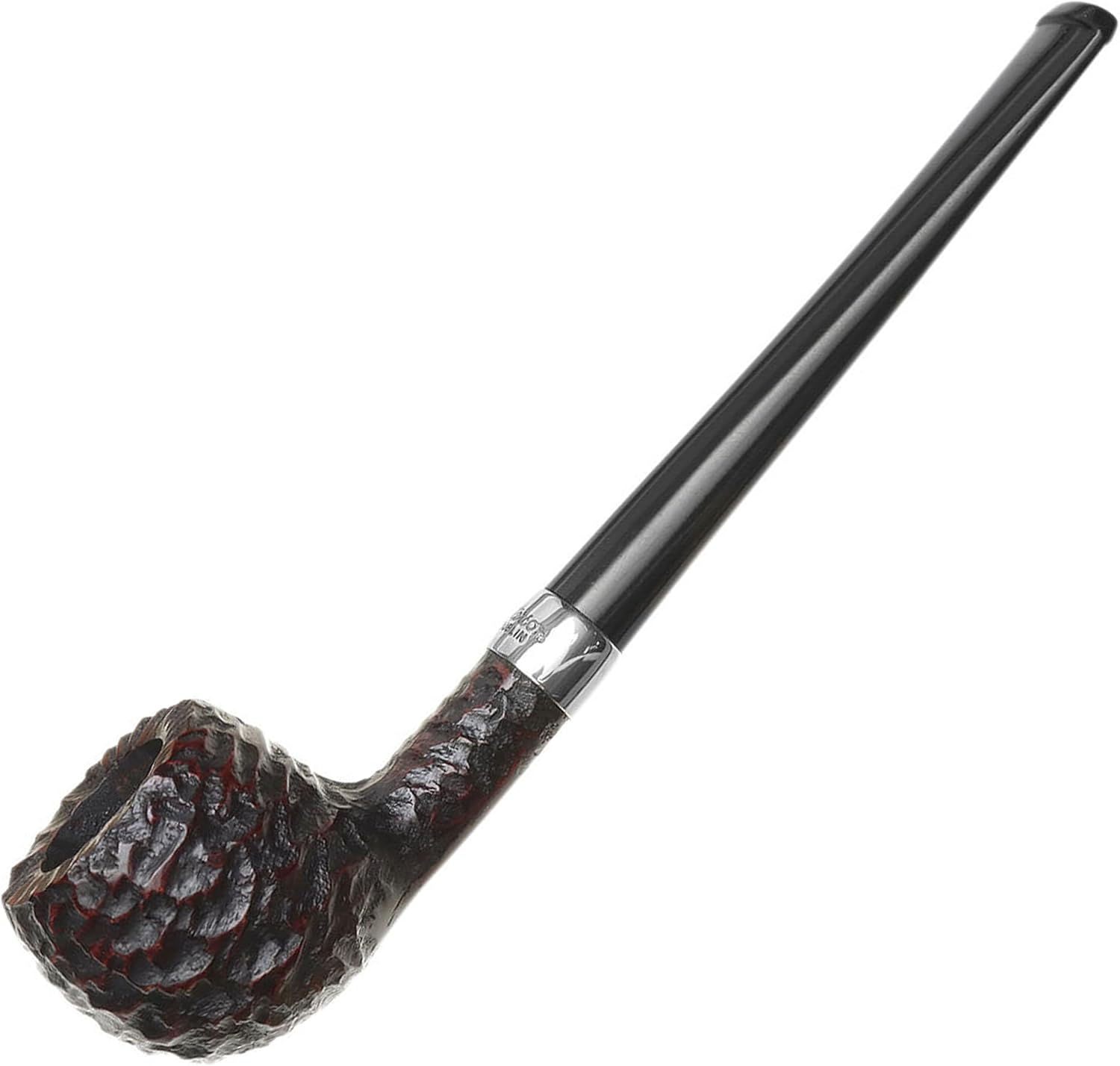 Peterson Pipes Junior Rusticated Prince – Diseño vintage de pipa inglesa, pipa de tabaco pequeña hecha a mano, pipa de madera clásica de brezo