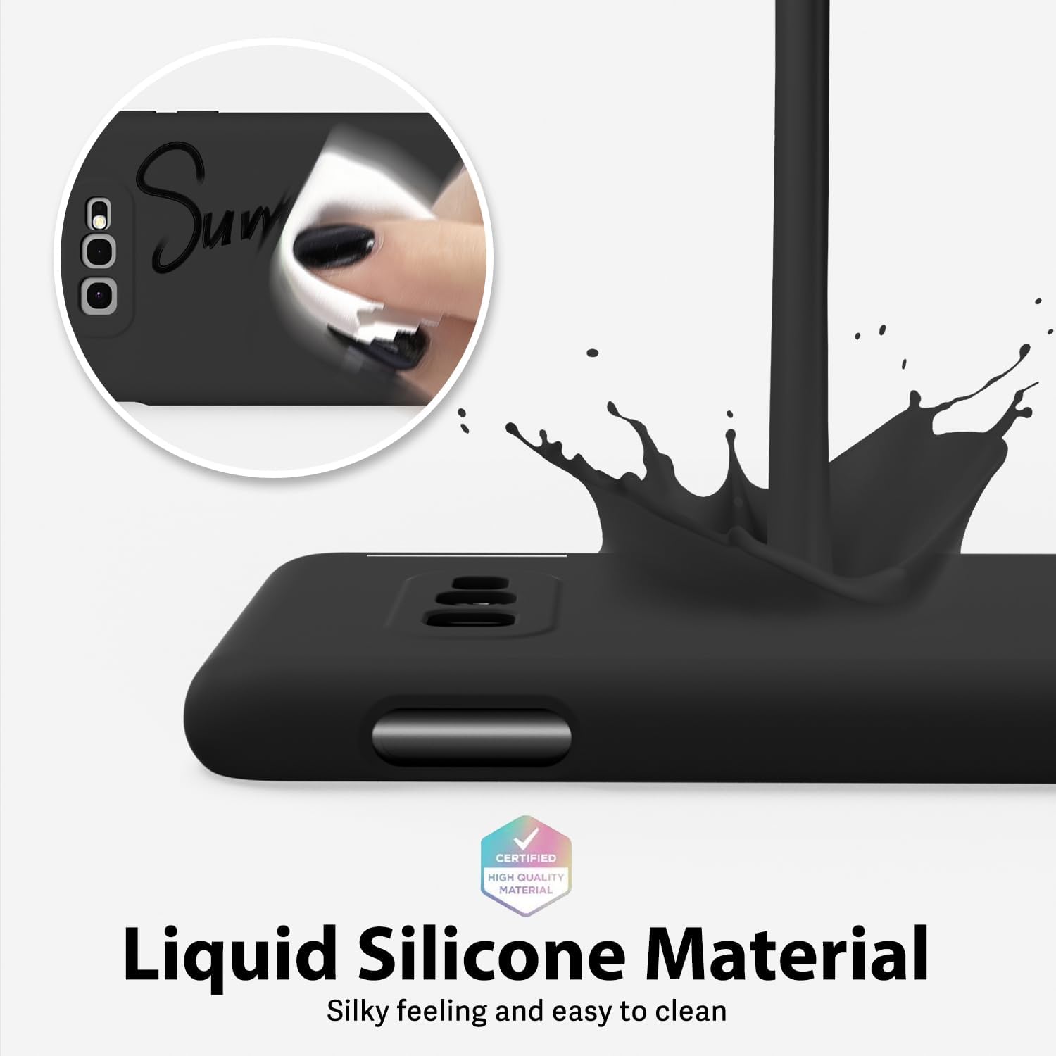 oakxco Diseñada para Samsung Galaxy S10e, funda de silicona líquida, bonita funda delgada y delgada de goma suave de poliuretano termoplástico (TPU)