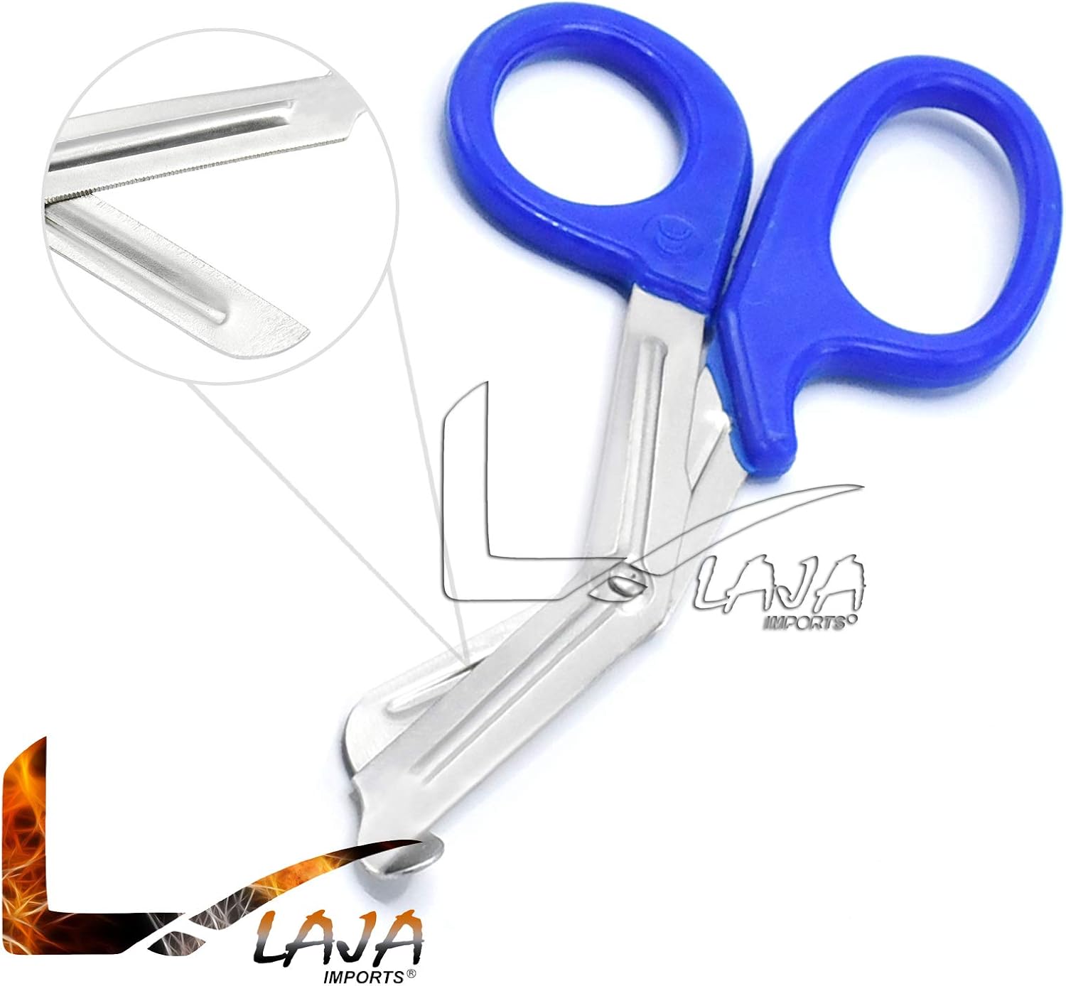 3 piezas (negro, amarillo y azul) para uso paramédico, vendaje trauma EMT, tijeras de acero inoxidable de 7.25 pulgadas (marca LAJA IMPORTS
