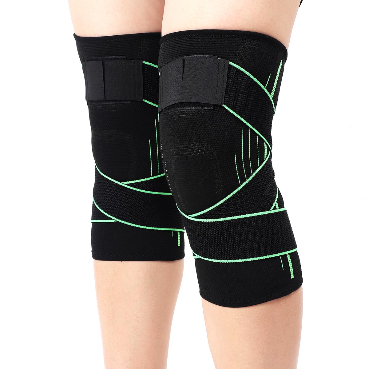 Scott Edward Rodilleras con correa ajustable para dolor de rodilla, soporte de compresión premium para dolor de artritis, adecuado para hombres y