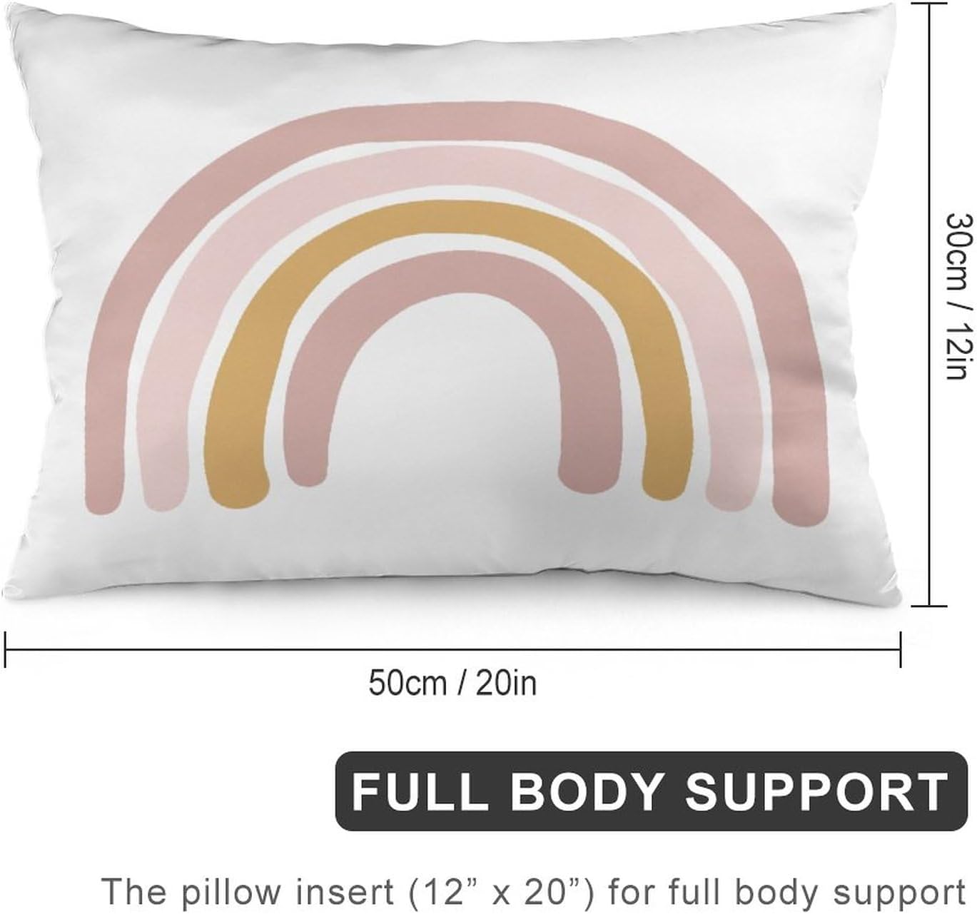 Funda de almohada decorativa rectangular con diseño de arco iris, estilo bohemio, neutro, decoración del hogar, para sala de estar, sofá, automóvil,
