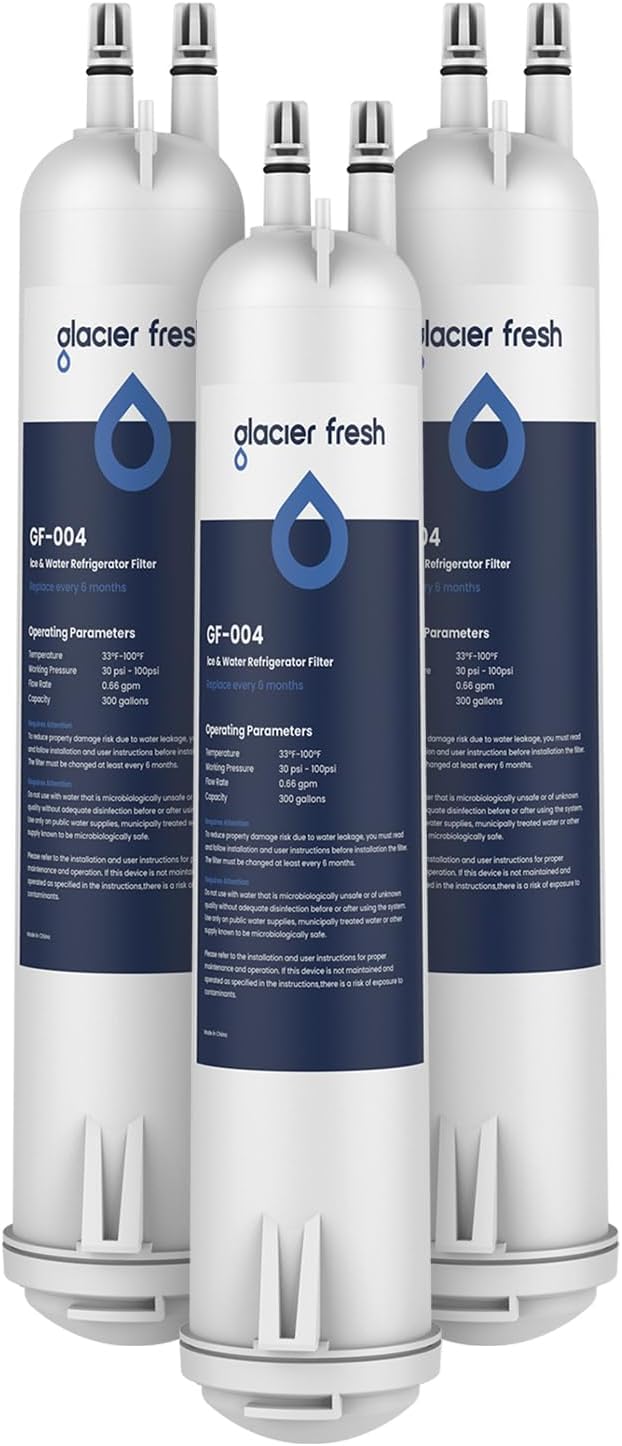 GLACIER FRESH 4396841 Filtro de agua para refrigerador compatible con filtro de agua para refrigerador EDR3RXD1, 4396841, 4396710, Filter 3,