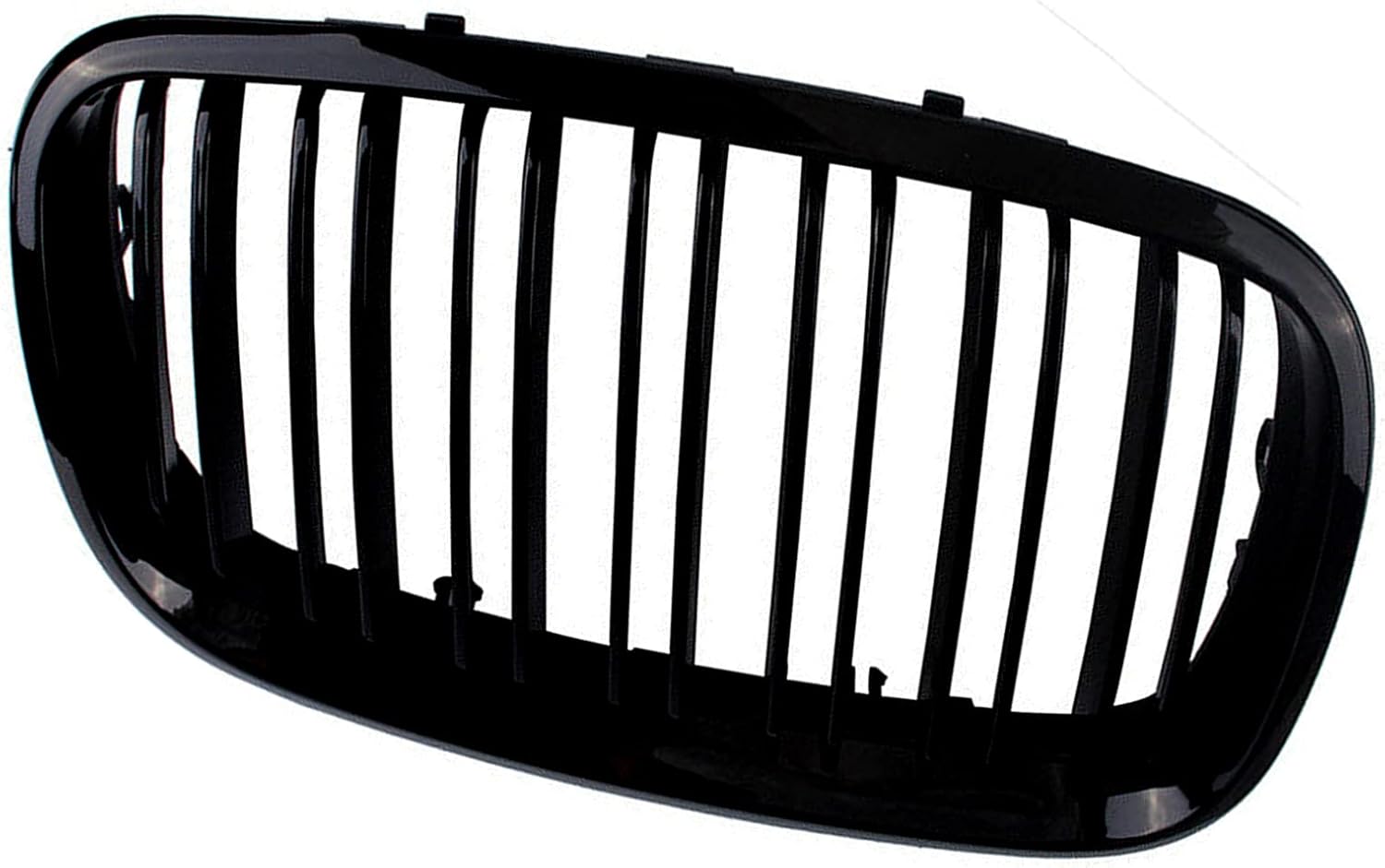 XOPIYAO Rejilla frontal para riñón X5 X6, color negro brillante, ajuste 2007-2013 X5 E70 X6 E71 (parrilla de riñón de doble listón negro brillante)