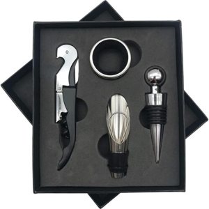 WUPYI Juego de sacacorchos de abrebotellas de vino con estuche de madera para sommeliers, camareros o hogar WUPYI Juego de sacacorchos de abrebotellas de vino con estuche de madera para sommeliers, camareros o hogar