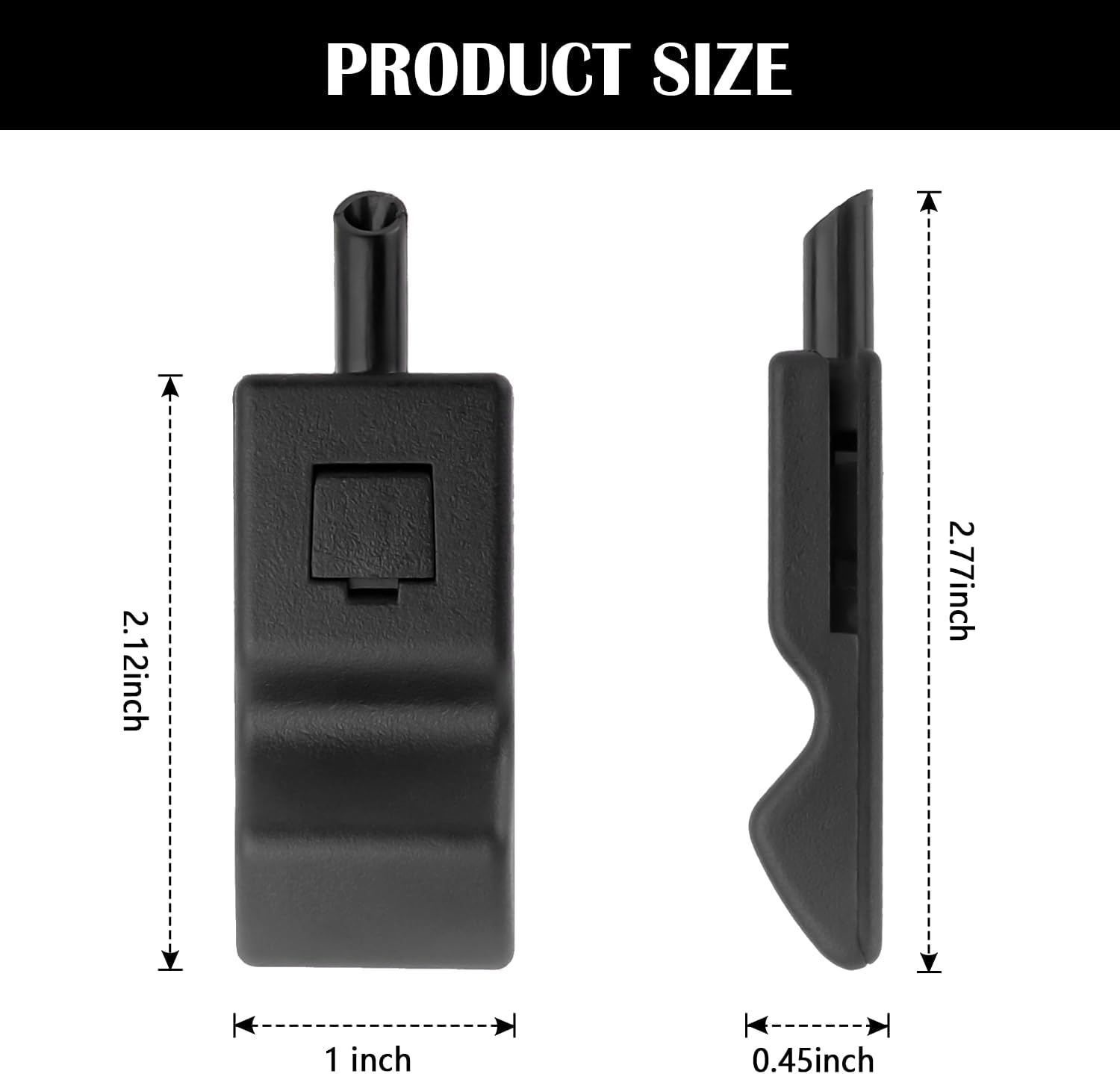 2 pomos de bloqueo de puerta de automóvil, hebilla interior para cerradura de puerta delantera o trasera de automóvil compatible con GMC Sierra