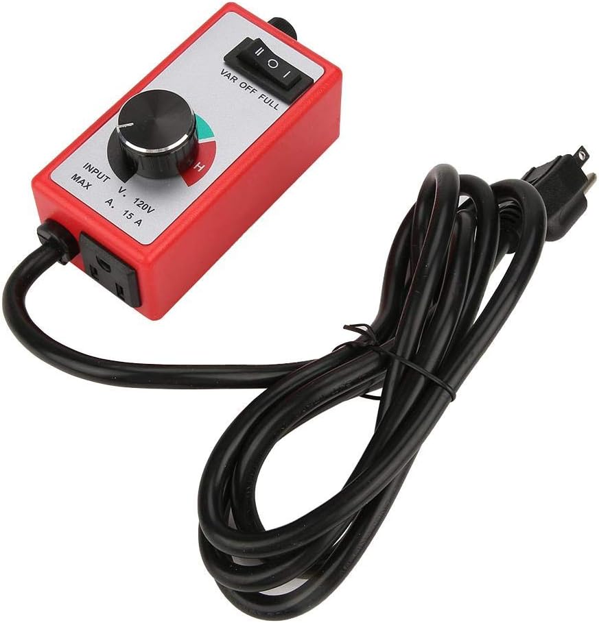 Enrutador del gobernador de 120v, ajustador de velocidad de ventilador de ventilación variable rojo, reóstato del motor del controlador de velocidad
