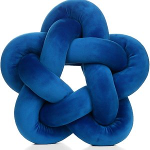 Almohada de felpa con nudo hecha a mano, almohada de estrella anudada suave para sofá, cojín lumbar, almohada de bola de relleno para el hogar, Almohada de felpa con nudo hecha a mano, almohada de estrella anudada suave para sofá, cojín lumbar, almohada de bola de relleno para el hogar,
